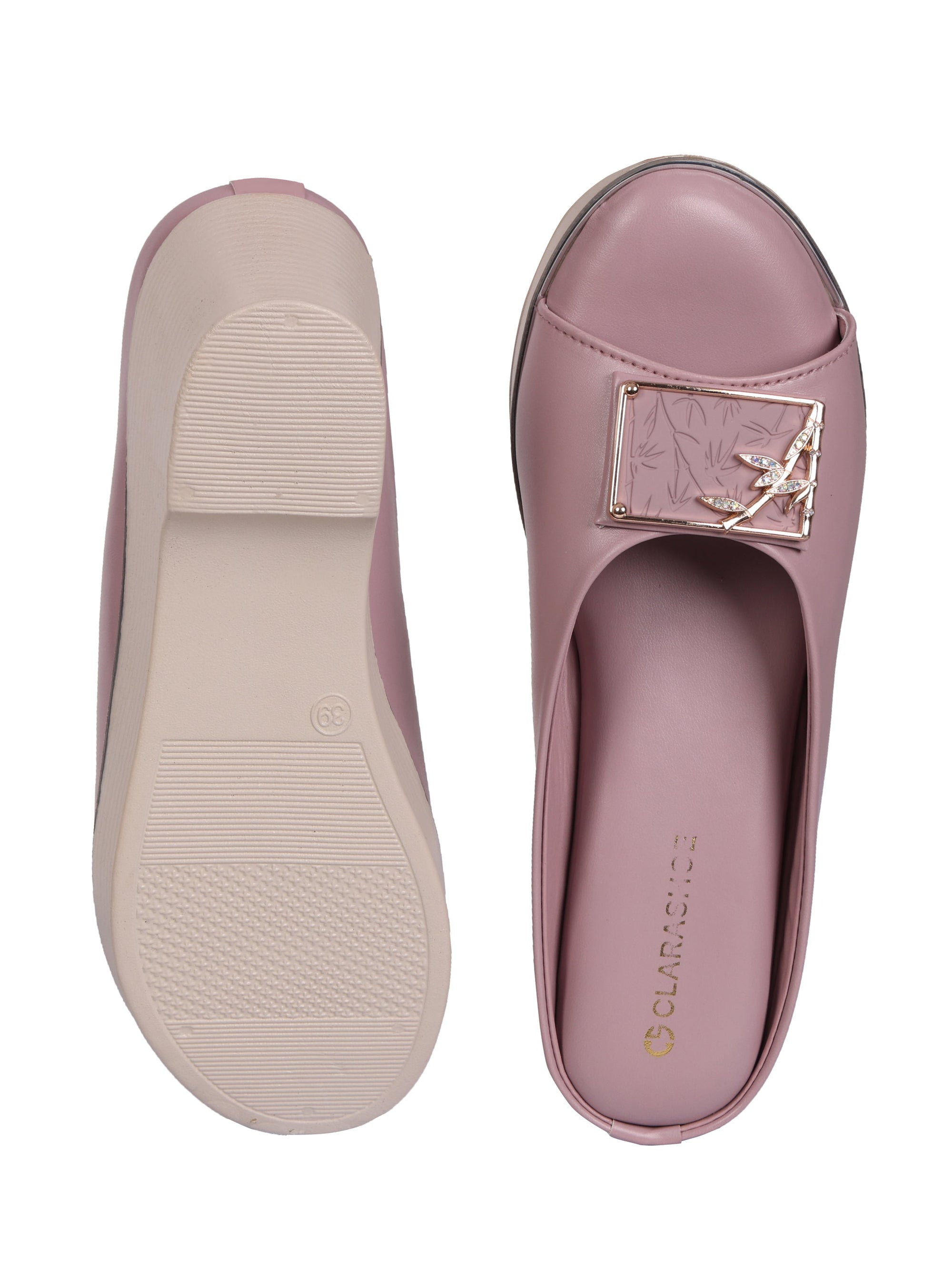 Bamboo Buckle Wedges Clarashoe