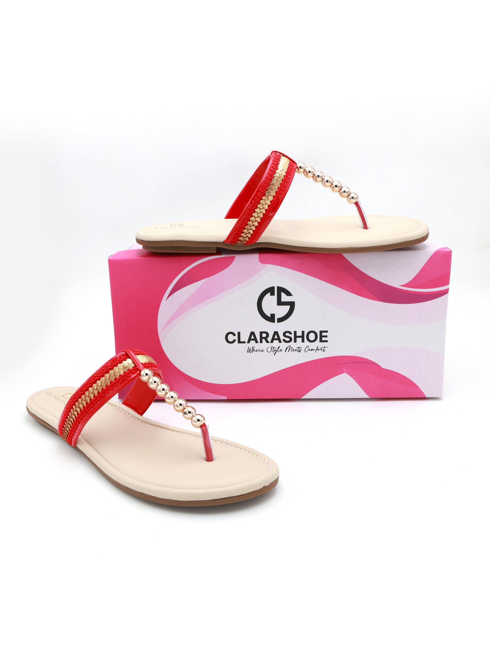 Festive Flat Sandal Clarashoe