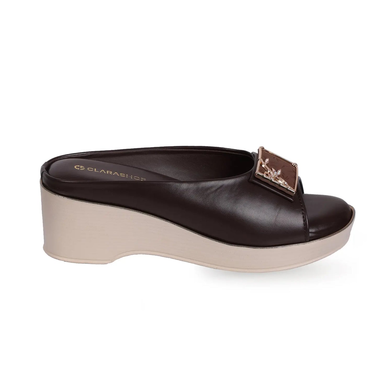 Bamboo Buckle Wedges Clarashoe