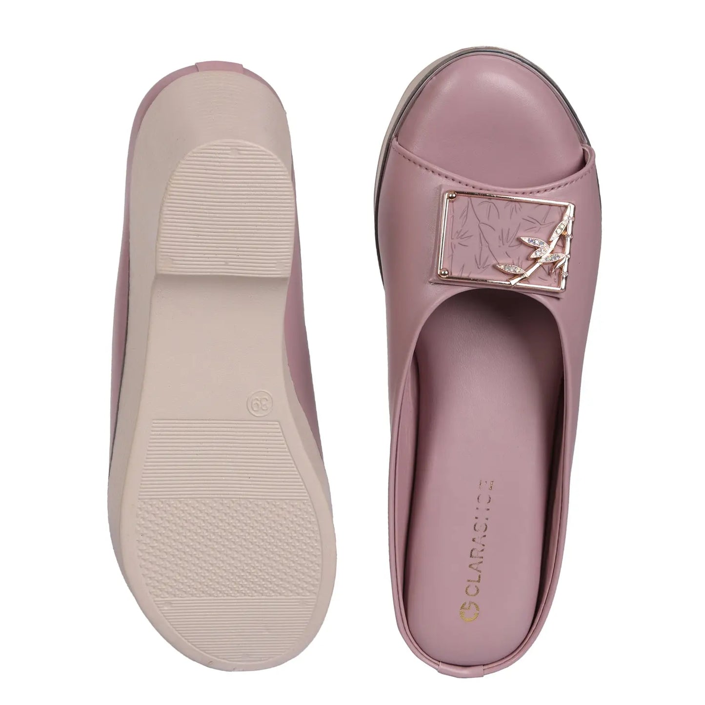 Bamboo Buckle Wedges Clarashoe
