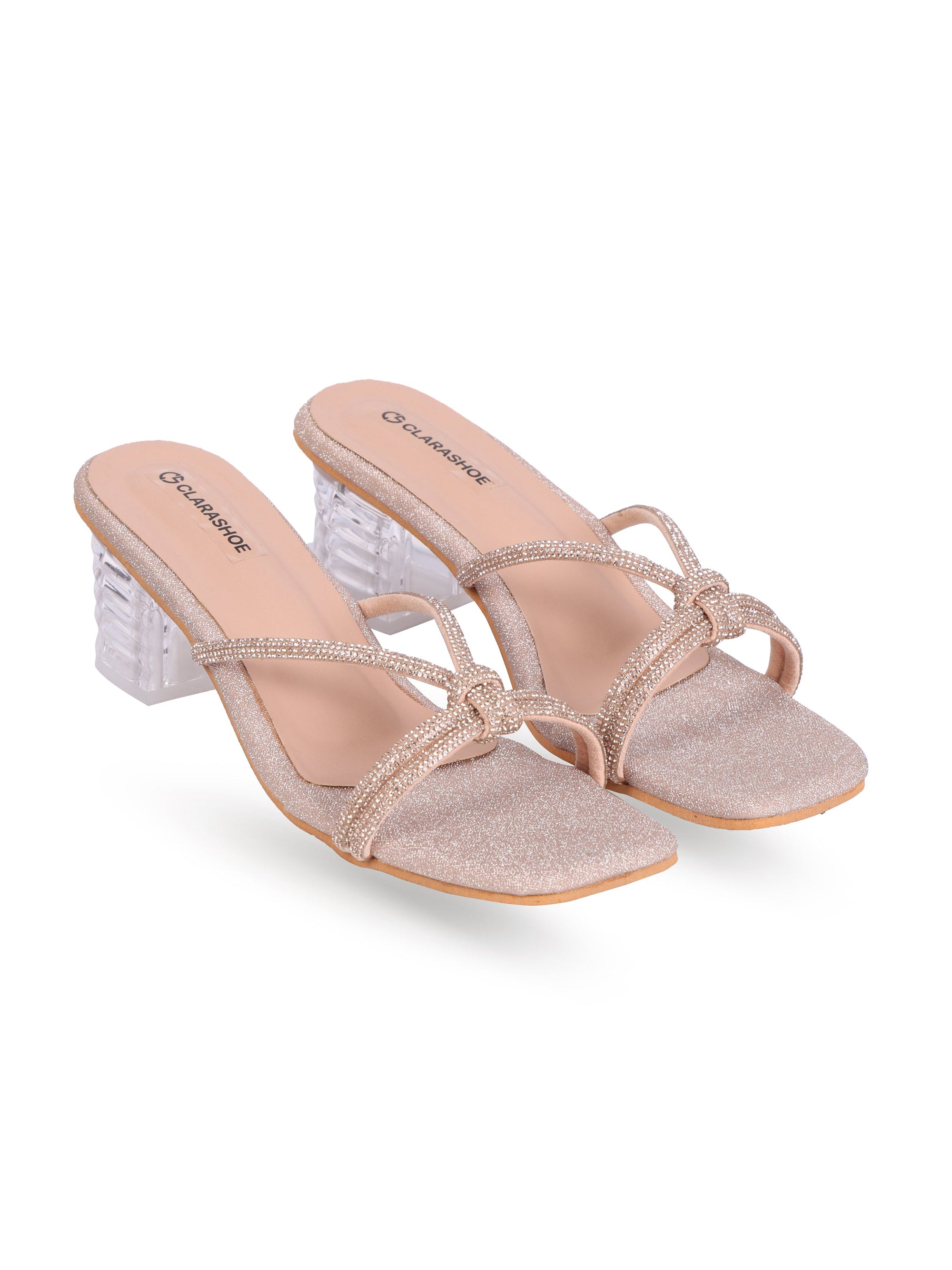 Shimmer Bow Heels Clarashoe