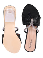Rhinestone Bow Strap Sandal Clarashoe