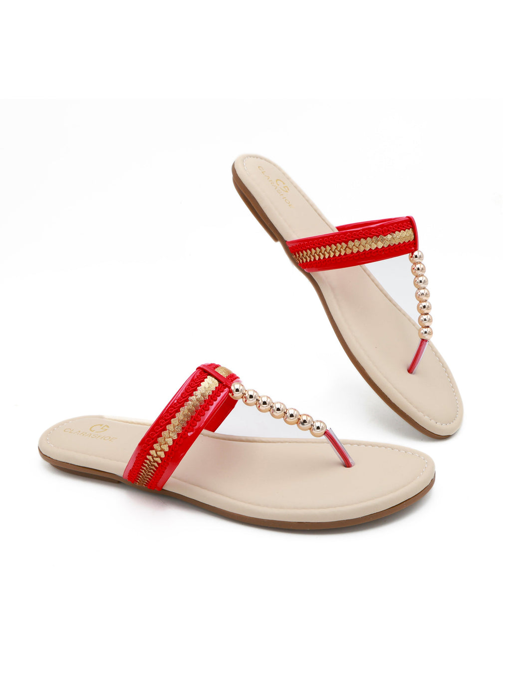 Festive Flat Sandal Clarashoe