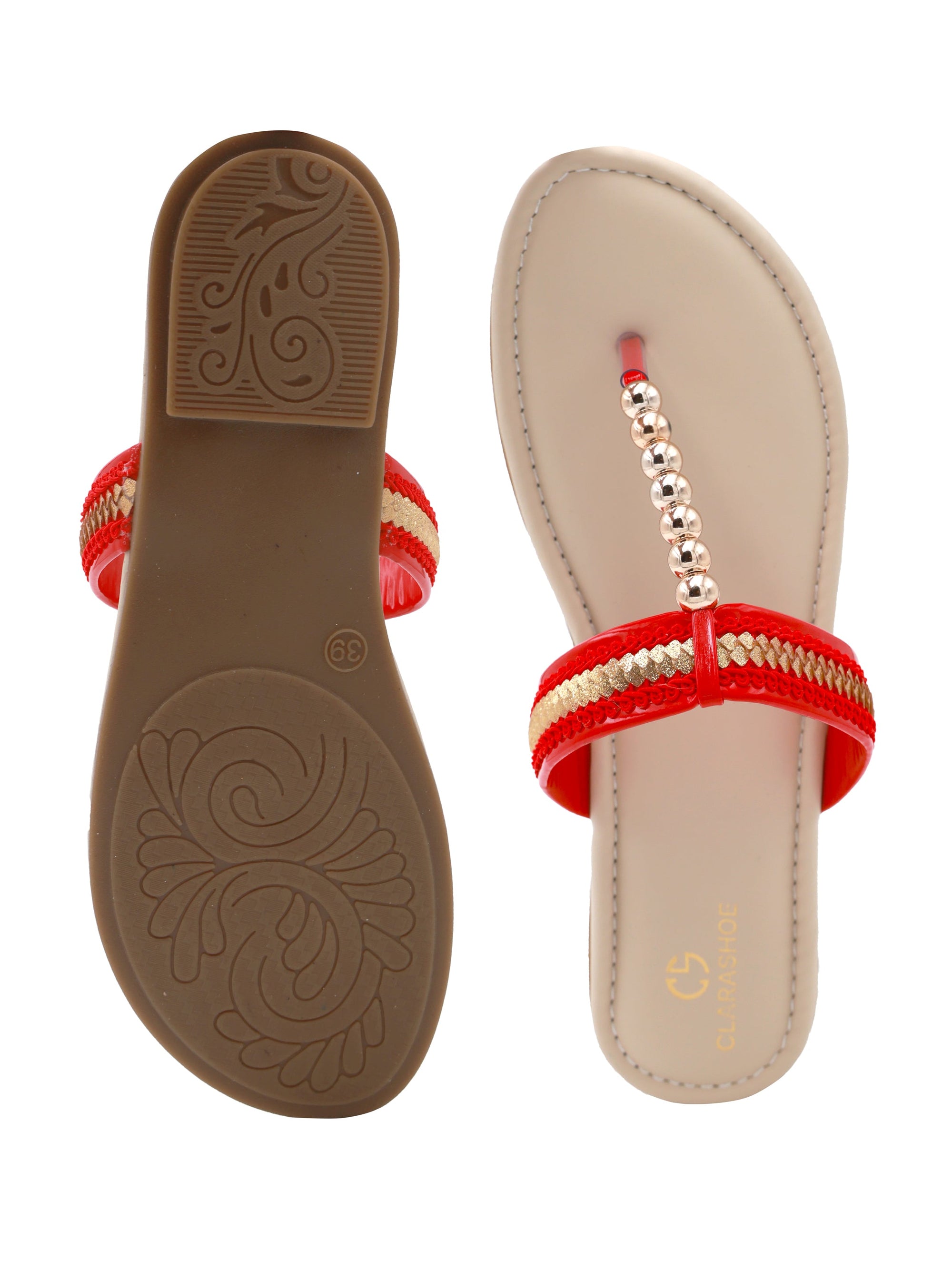 Festive Flat Sandal Clarashoe