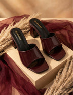 Square Toe Slip-On Heels for Women Clarashoe