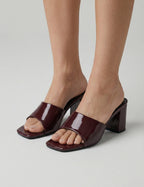 Square Toe Slip-On Heels for Women Clarashoe