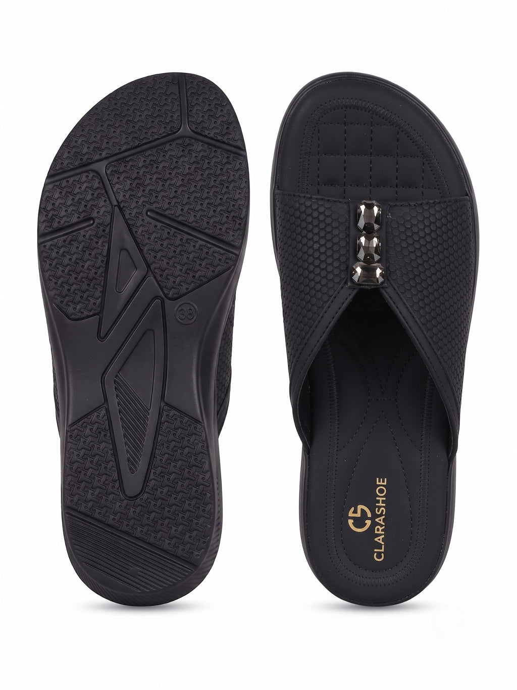 Sia (Embellished Comfort Flat Slide)