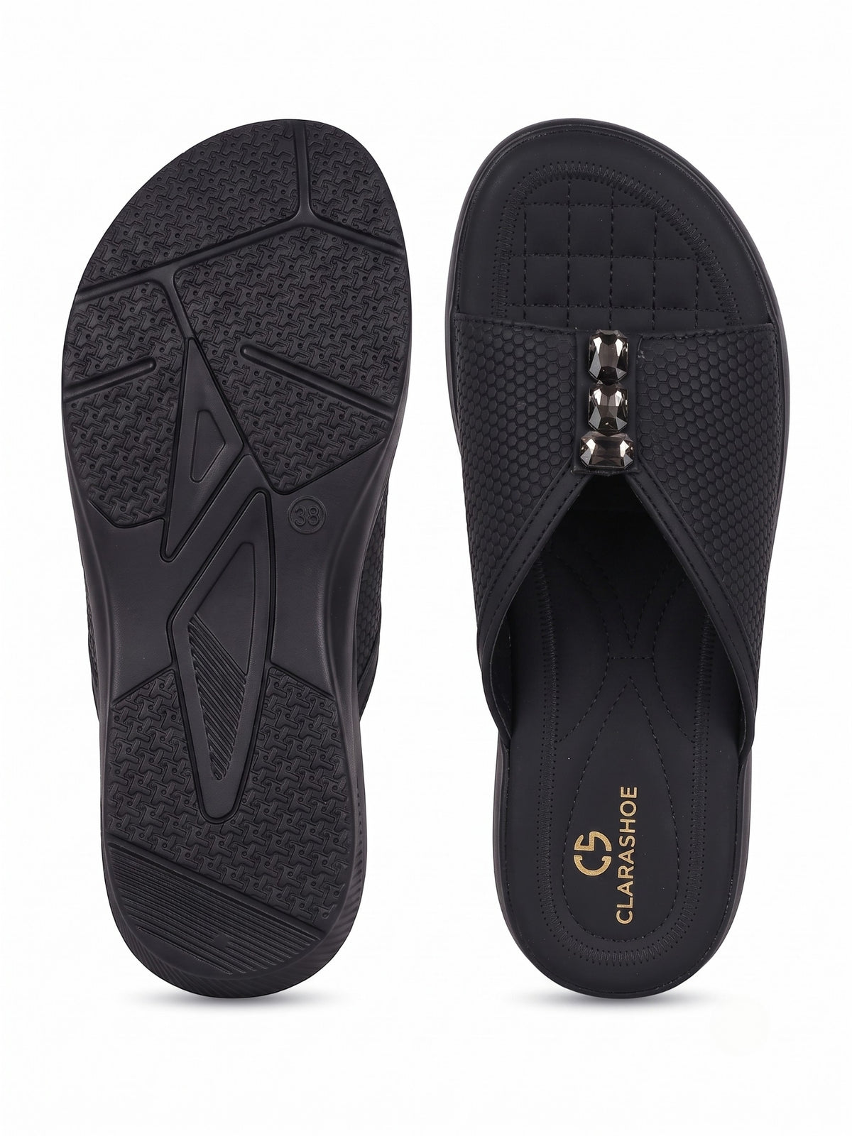 Sia (Embellished Comfort Flat Slide)