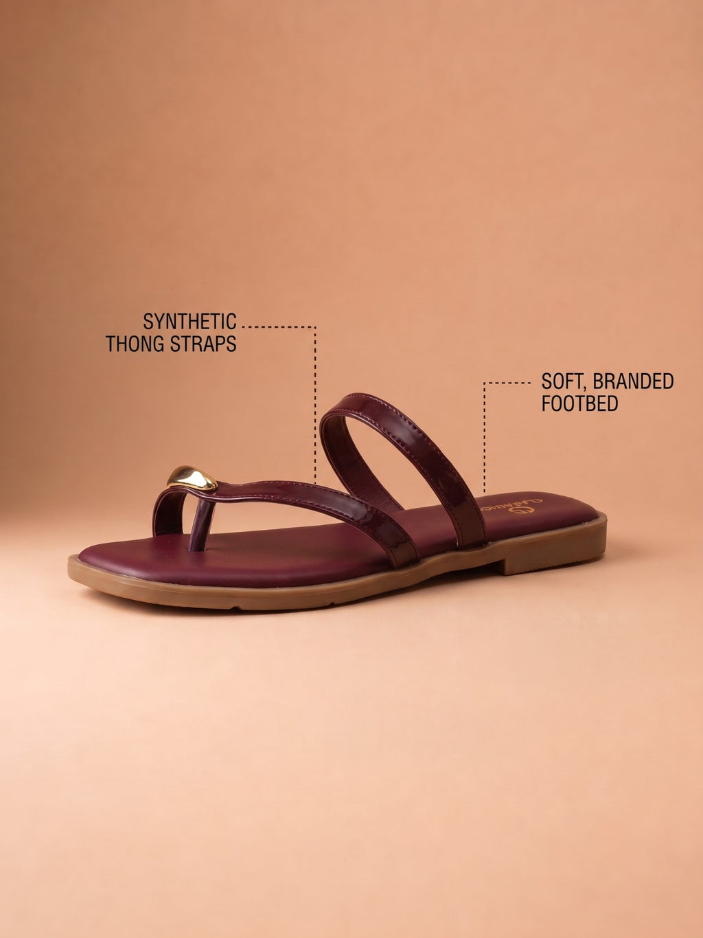 Mira (Glossy Toe-Ring Flat)