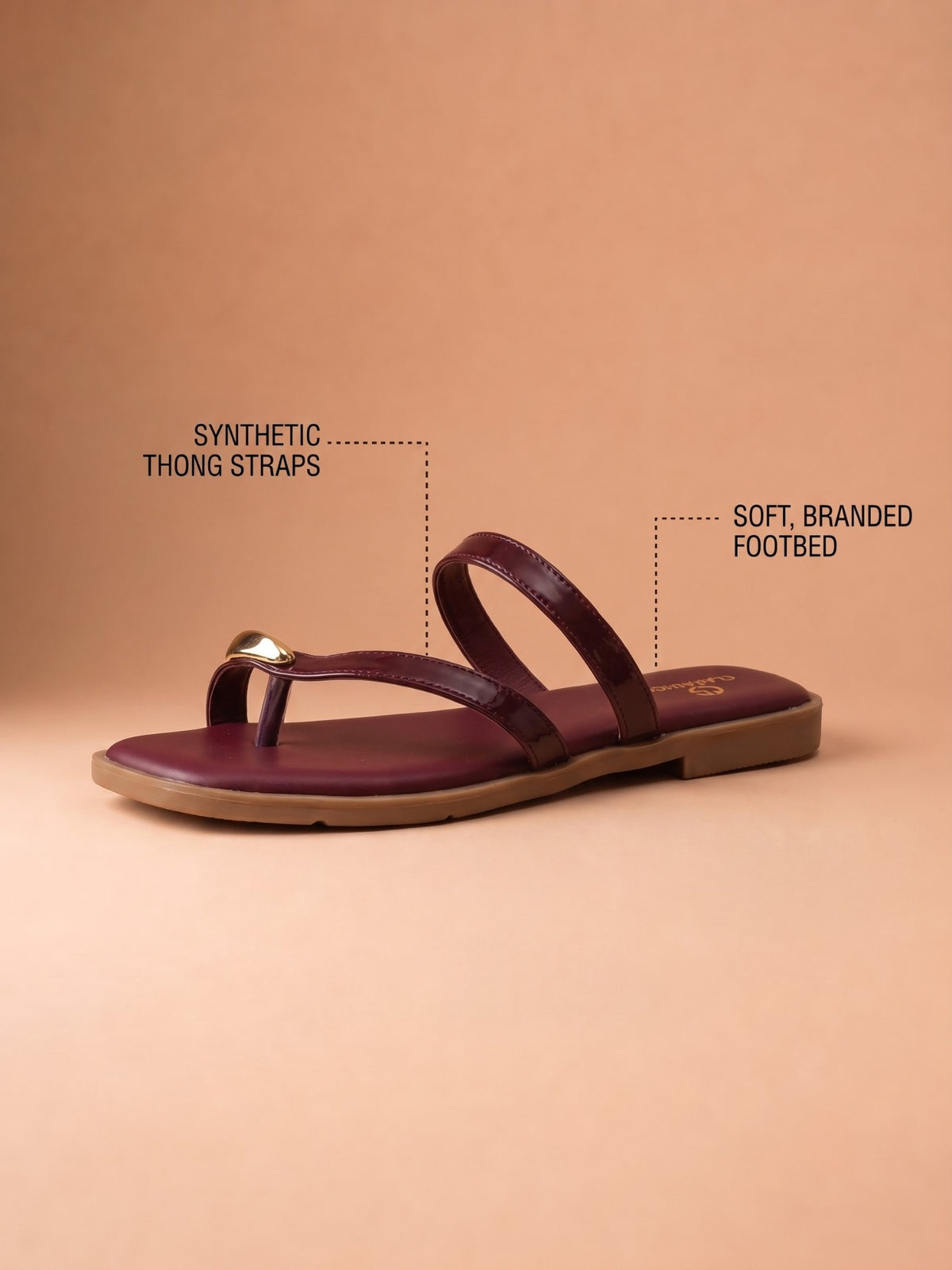 Mira (Glossy Toe-Ring Flat)