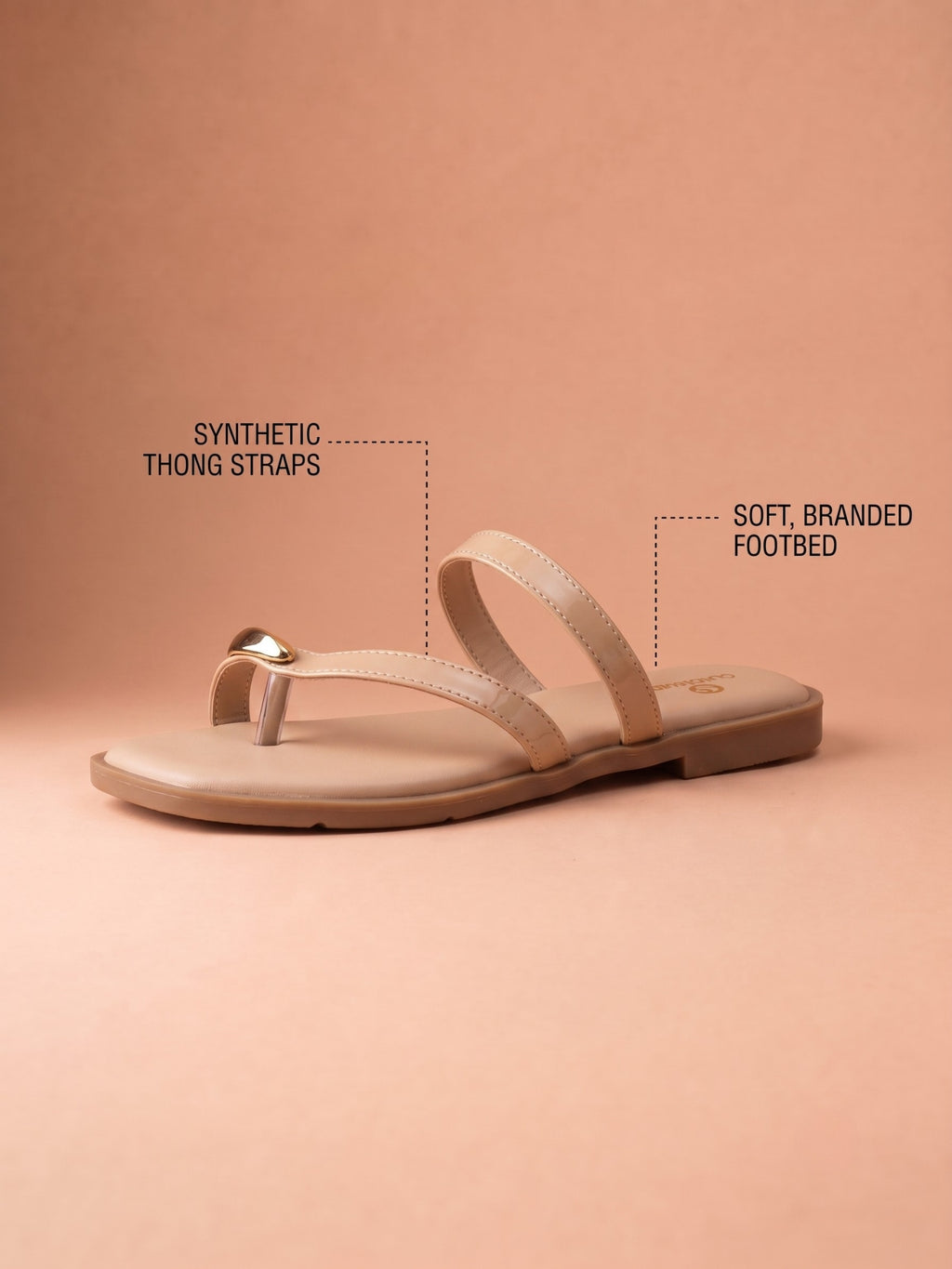 Mira (Glossy Toe-Ring Flat)