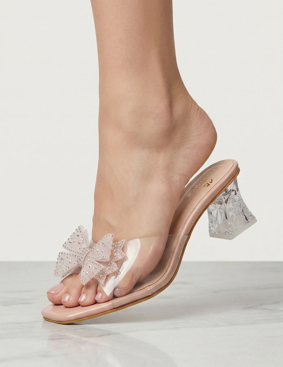 Crystal Bow Heels Clarashoe