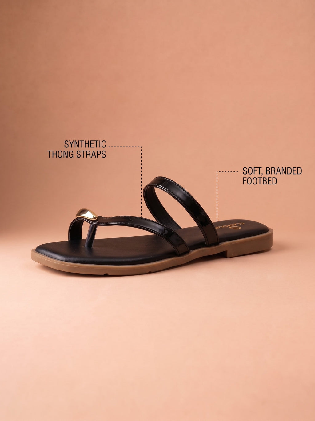 Mira (Glossy Toe-Ring Flat)