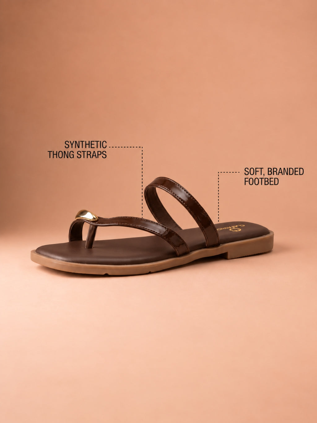 Mira (Glossy Toe-Ring Flat)