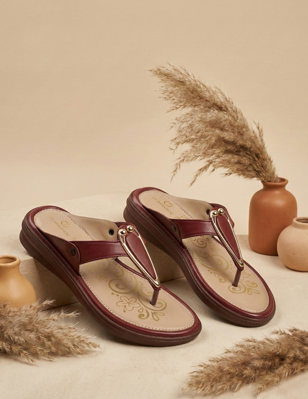 Pastel Ethnic Kolhapairs Clarashoe
