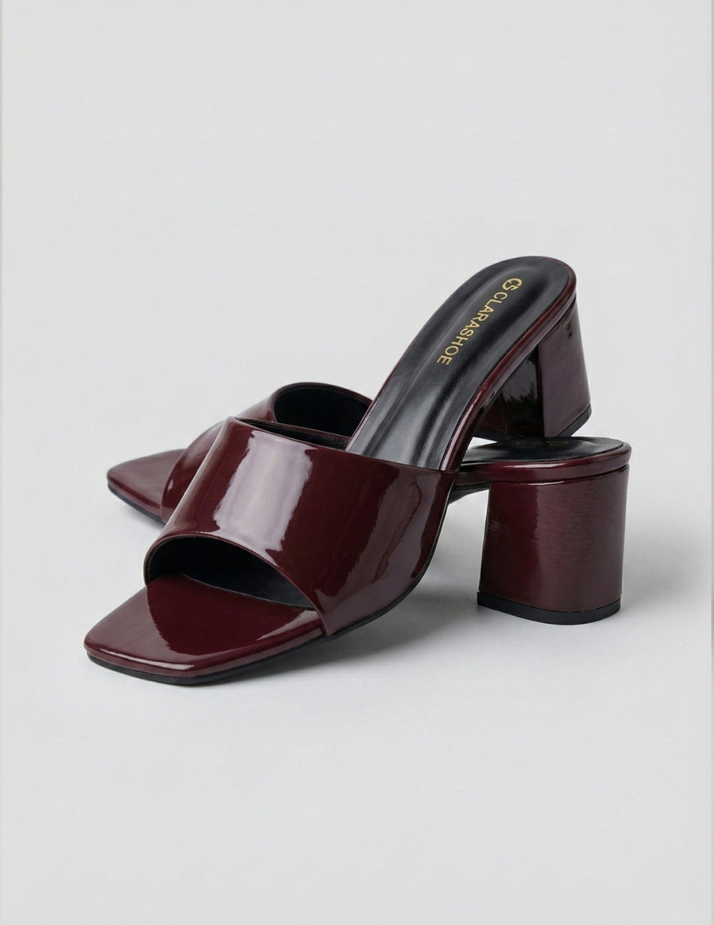 Square Toe Slip-On Heels for Women Clarashoe