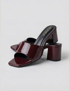 Square Toe Slip-On Heels for Women Clarashoe