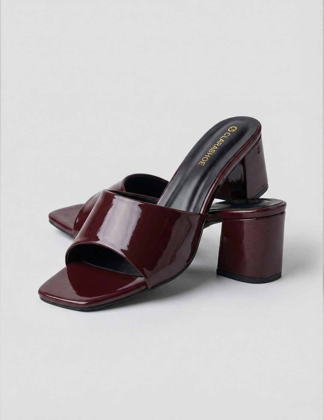 Square Toe Slip-On Heels for Women Clarashoe