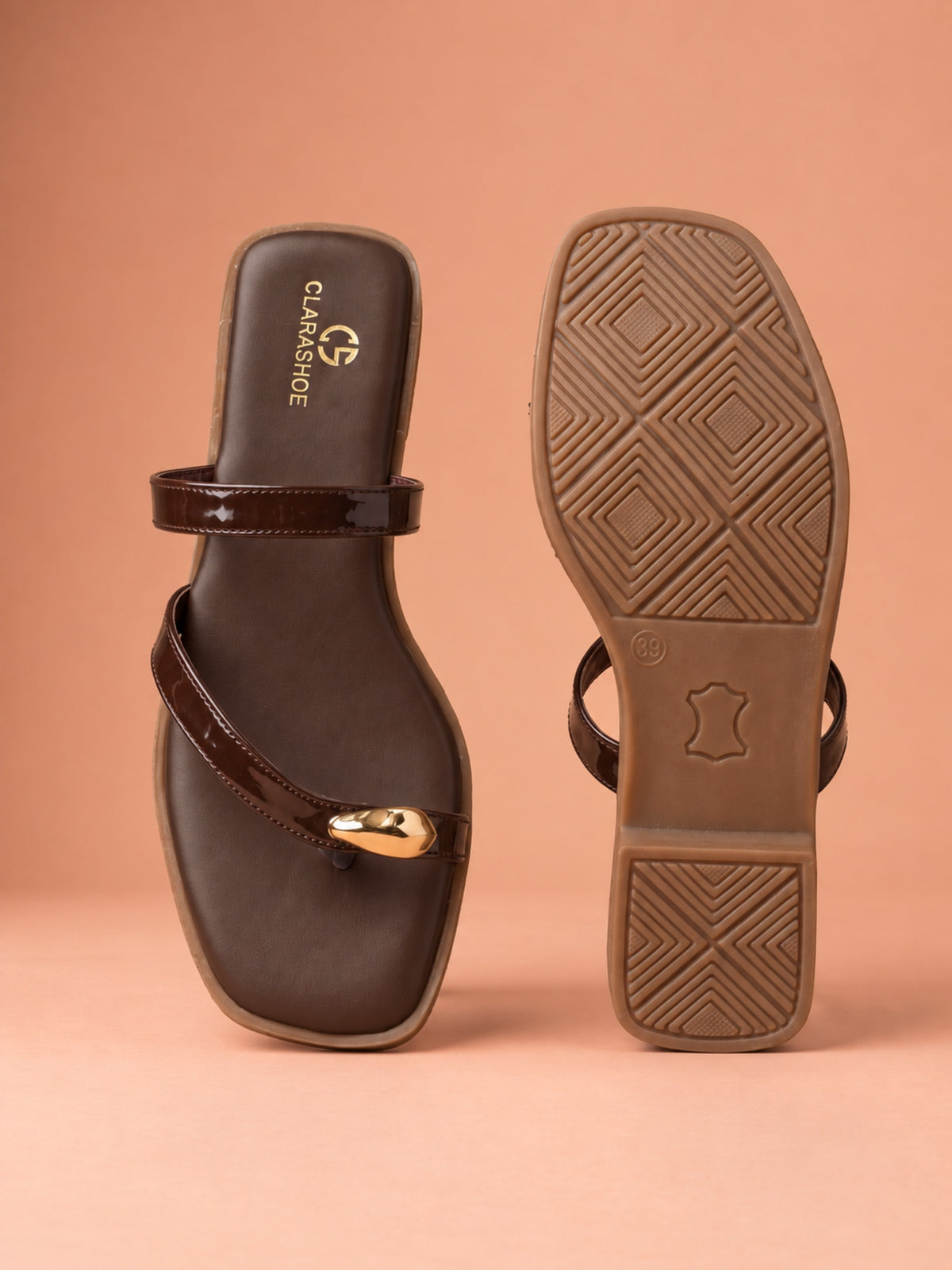 Mira (Glossy Toe-Ring Flat)