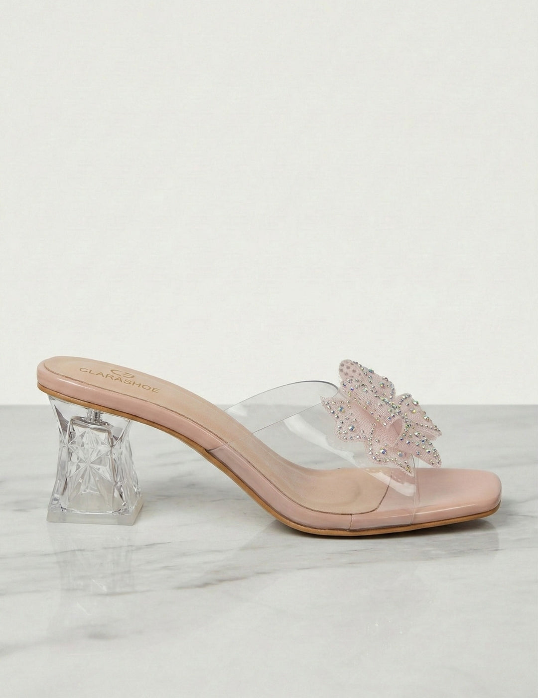 Crystal Bow Heels Clarashoe
