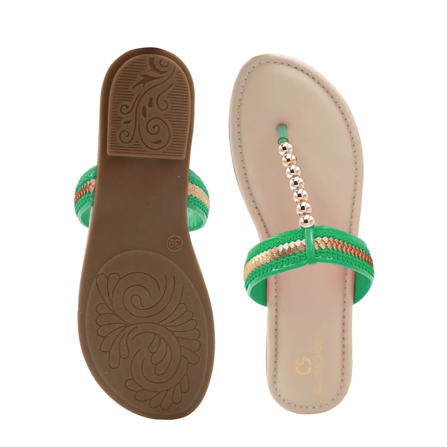 Festive Flat Sandal Clarashoe